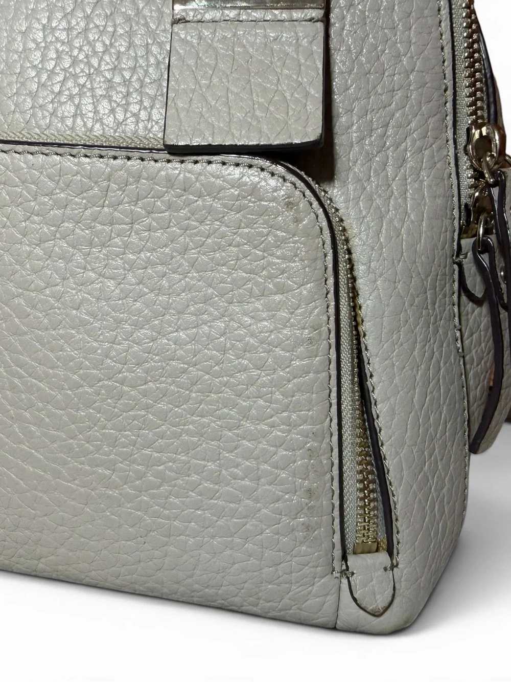 Kate Spade Caden Carter soft taupe Pebbled Leather Mini backpack